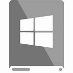 Grey Windows Drive Icon Icons