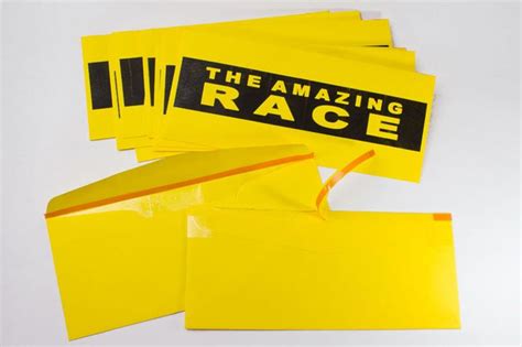 Diy The Amazing Race Tear Strip Envelopes Amazing Race Amazing Race