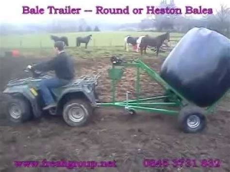 Bale Trailer Designed So Anybody Can Use It To Lift And Lower Bales