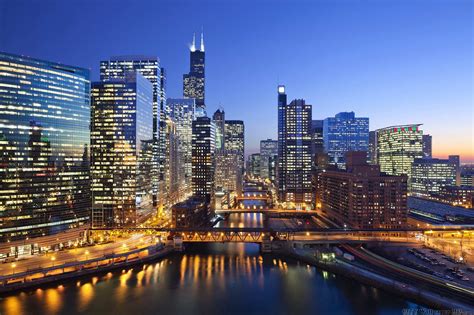 Beautiful Evening In Chicago Wallpapers Of Cities And Countries For
