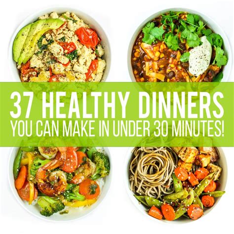 Pressed for time (or just don't want to spend hours in the kitchen)? 37 Healthy 30 Minute Dinners | Dinner, Food recipes, Healthy