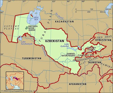 Physical Map Of Uzbekistan Ezilon Maps Images