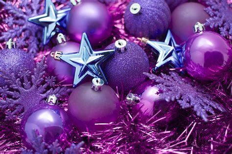 Purple Christmas Ornaments Wallpapers Wallpaper Cave