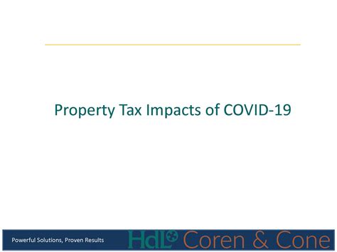 Hdl Companies Property Tax Impacts Of Covid 19