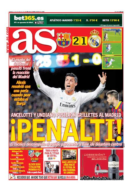 Perfil oficial de marca en instagram. REAL MADRID TV: Barcelona 2-1 Real Madrid: Portadas de ...