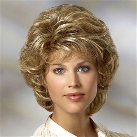 Buy Women Short Blonde Mix Fluffy Curly Hair Cosplay Daily Full Wig At Affordable Prices — Free