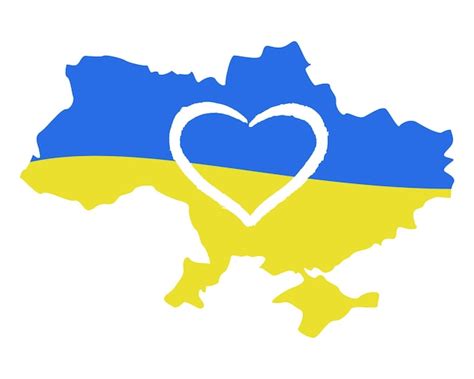 Mapa De Ucrania Con Bandera Bandera De Apoyo A Ucrania Sin Guerra