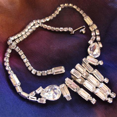 Vintage Weiss Clear Rhinestone Necklace From 2heartsjewelry Rl On Ruby Lane