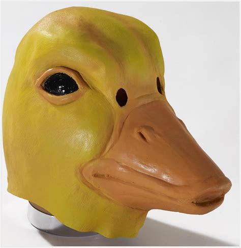 Deluxe Latex Animal Mask Adult Yellow Duck