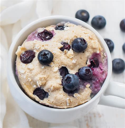 Healthy Blueberry Mug Muffin No White Flour Butter Oil Refined