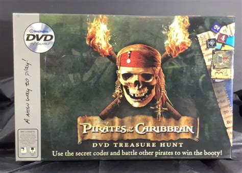 Disney Pirates Of The Caribbean Treasure Hunt Dvd Board Game New In