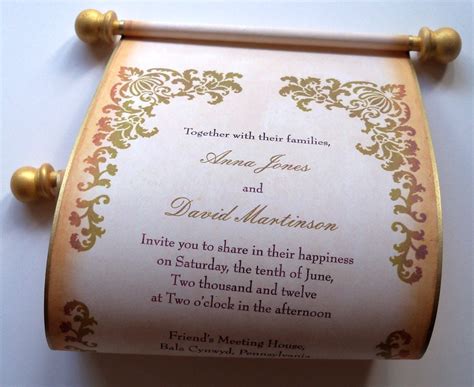 Rustic Scroll Wedding Invitations Damask With By Artfulbeginnings