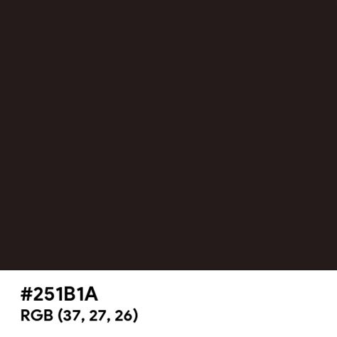 Black Leather Color Hex Code Is 251b1a