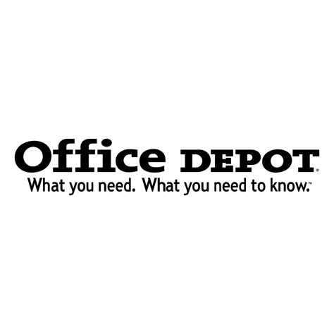 Office Depot Logo Black And White Brands Logos