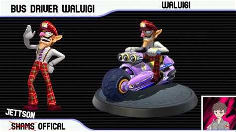 Bus Driver Waluigi Mkt Mario Kart 8 Deluxe Mods