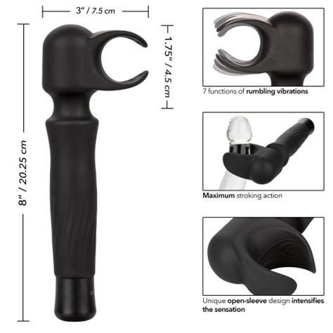 Optimum Power Masturwand Vibrating Stroker Black Sex Toys And Adult