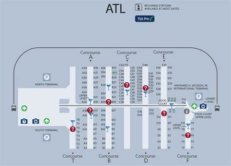 Atlanta Airport Map So In Need Of This Flygplats Pinterest