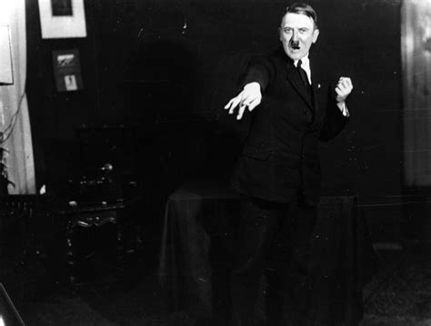 Adolf Hitler Posing To A Recording Of One Of His Speeches [oldies]