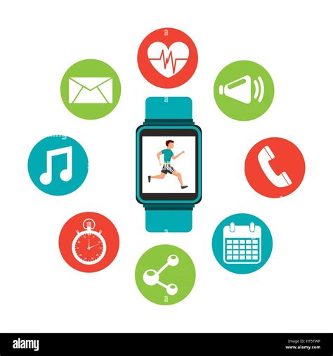 Wearable Technology With Healthy Lifestyle Stock Vector Image And Art Alamy