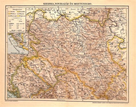 Serbia Novi Pazar Novibazar And Montenegro Map 1897