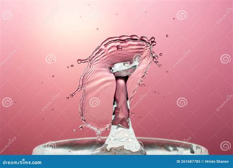 Water Drop Splash With Ripples On Water Surface Stock Image Image Of Drop Background