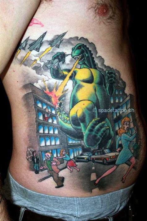 30 Seriously Good Godzilla Tattoos 30 Photos KLYKER