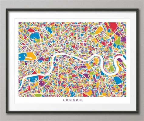 London Map Street Map Of London England Art Print 436