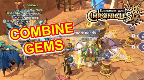 Combine Gems Adventure Record Quest Summoners War Chronicles Global