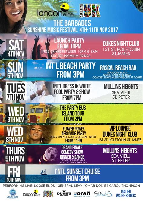 Explore The Barbados Sunshine Music Festival Visit Barbados