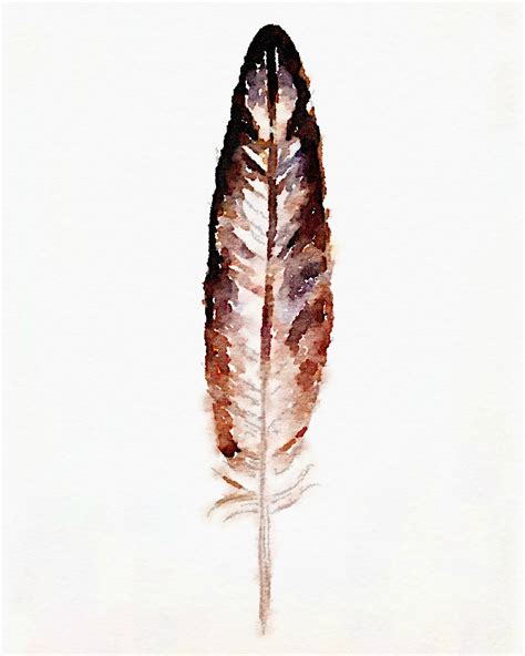 Watercolor Feather Free Printable Art Erin Spain