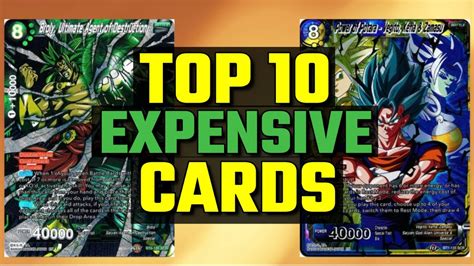 4.5 out of 5 stars 355. Dragon Ball Super Card Game: Top 10 EXPENSIVE Cards! - YouTube