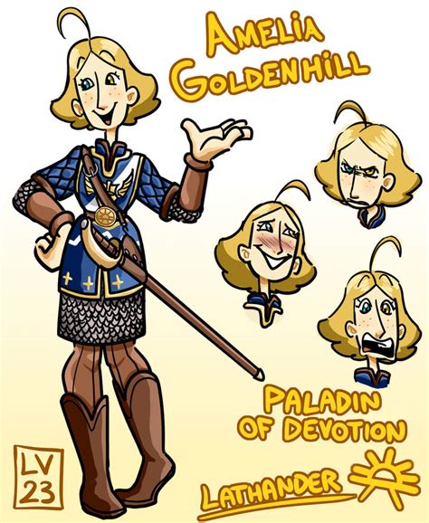 Amelia Goldenhill Paladin Of Lathander By Lucca Vendramel On Deviantart