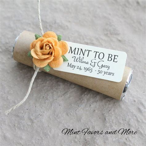 Anniversary Favors Set Of 100 Mint Rolls With Personalized Etsy Artofit