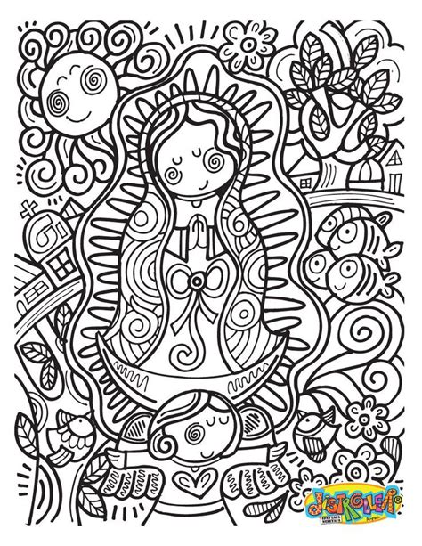 La Virgen De Guadalupe Coloring Pages Coloring Home