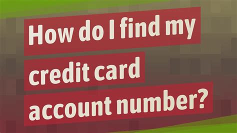 Check spelling or type a new query. How do I find my credit card account number? - YouTube