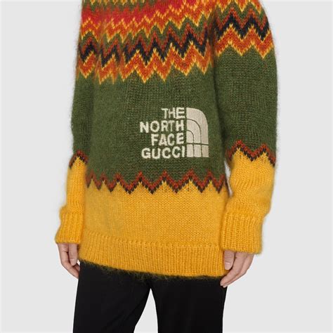 The North Face X Gucci Jumper In Yellow And Green Gucci Ro