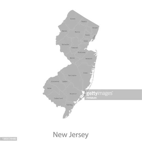 New Jersey County Map Photos And Premium High Res Pictures Getty Images
