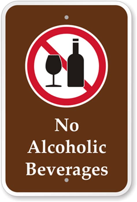 No Alcoholic Beverages Sign Park Signs For Sale