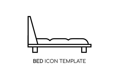 Bed Icon With Line Concept Vector Graphic By Hoeda80 · Creative Fabrica