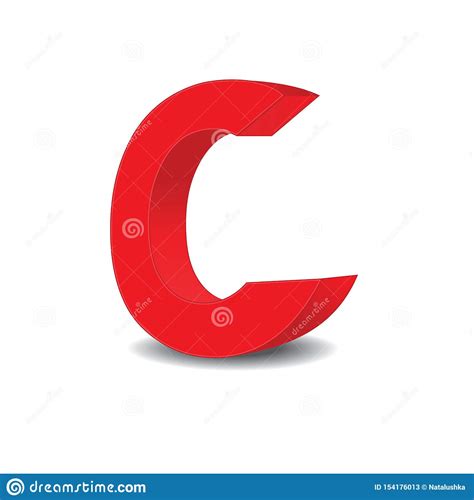 3d Red Letter C Stock Vector Illustration Of Word Model 154176013