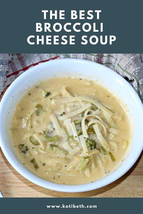 Broccoli Cheese Soup | Recipe in 2020 | Broccoli cheese ...