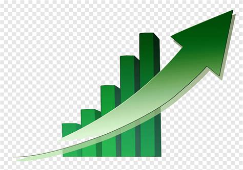 Baixar Seta e gráfico de barras crescente verde verde elevação png
