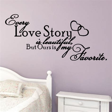 Love Story Is Beautiful Home Quote 8392 Wall Decals Bedroom Removable Vinyl Wall Stickers Art