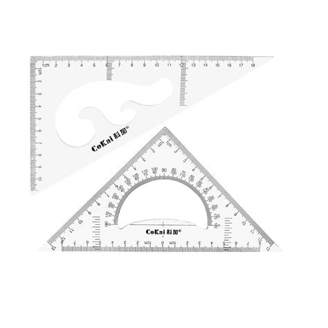 Triangle Ruler Square Set With Built In Protractor 18mm 3060 13mm 45