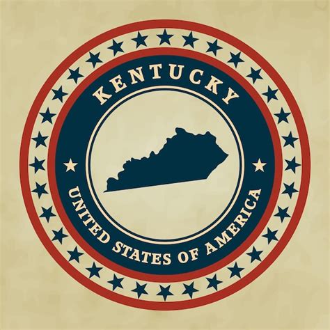 Premium Vector Vintage Label Kentucky