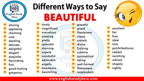 Different Ways To Say Beautiful English Study Here