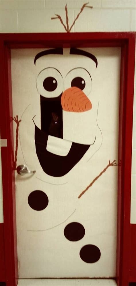 Frozens Olaf Door Decoration Christmas Kindergarten Board Christmas