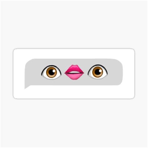 Eye Lips Eye Emoji Sticker By Meggymoose Redbubble