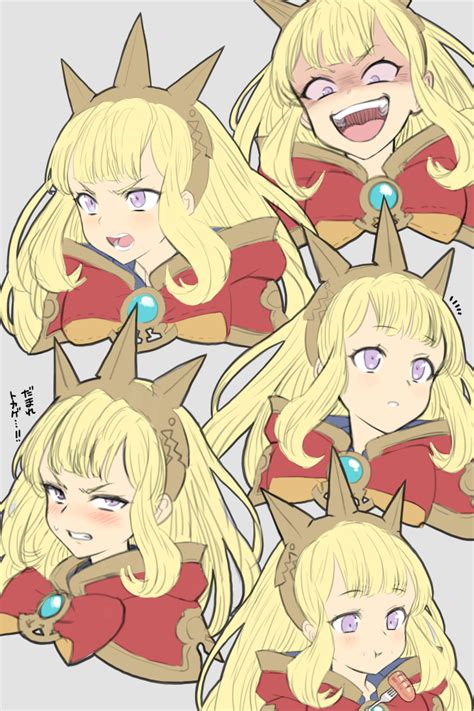 Safebooru Girl D Blonde Hair Blush Cagliostro Granblue Fantasy Clenched Teeth Crown Eating