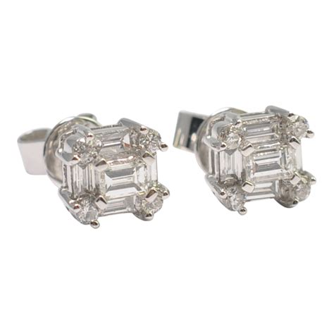 Free delivery available on our square diamond earrings designs. Square Diamond Cluster Gold Earrings -SOLD - Plaza Jewellery